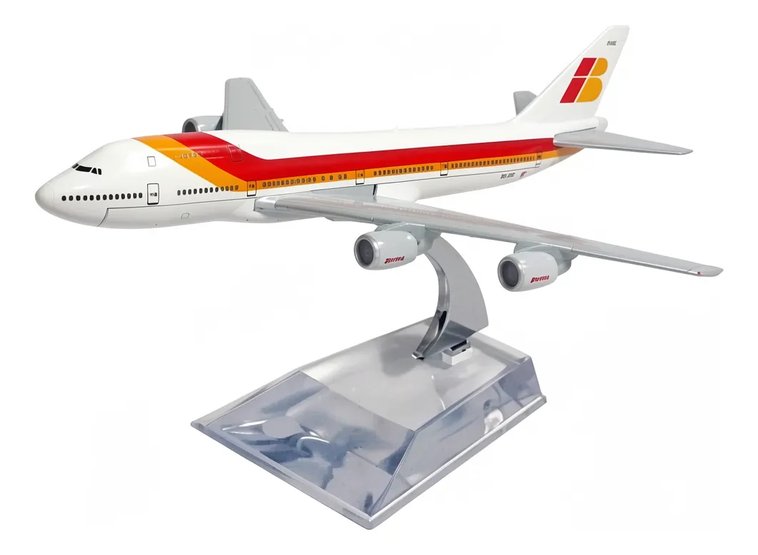d nq np 2x 870596 mlb115814316419 082026 f aviao comercial iberia boeing 747 metal miniatura