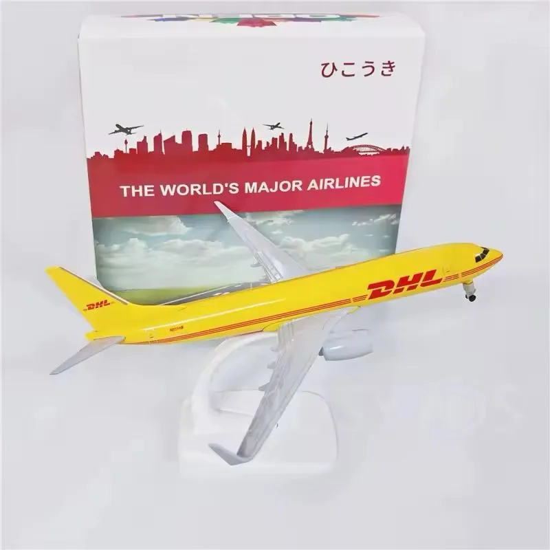 d nq np 2x 892150 mlb107502854885 022026 f miniatura aviao metal dhl boeing 737 colecionador 20cm