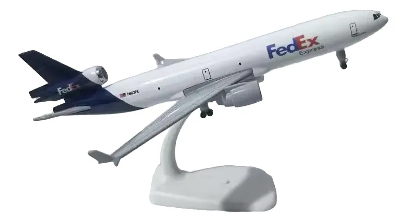 d nq np 2x 975217 mlb111701984577 052026 f miniatura aviao metal fedex md11 colecionador 20cm